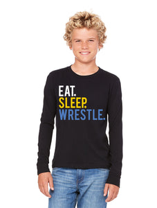 Eat Sleep Wrestle Long Sleeved  Youth