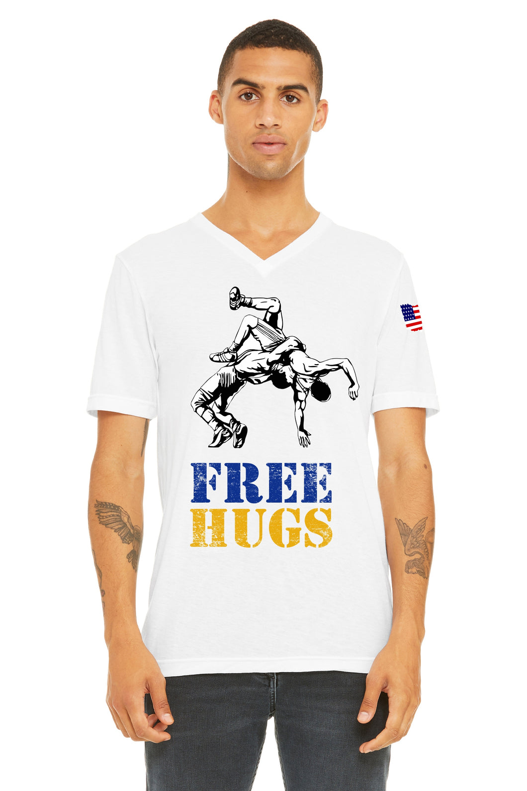Free Hugs Wrestle Vneck Unisex